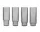 Sklenice Ripple Long Drink set 4ks, smoked grey
