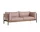 Třímístná pohovka Arbour, oiled solid walnut / Re-Wool 648