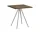 Kavárenský stolek Pyramid Table 21, 70 x 70 x 74 cm, beige powder coated steel / smoked solid oak