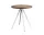Kavárenský stolek Pyramid Table 21, Ø70 x 74 cm, beige powder coated steel / smoked solid oak