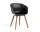 Židle AAC 22 Lacquered Walnut Veneer, black