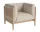 Křeslo Dive White Oak, Monza beige / nature leather