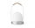 Přenosná lampa Carrie Leather Handle, brushed aluminium