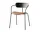 Židle Pavilion AV4, black lacquered oak / cognac