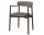 Čalouněná jídelní židle Merge s područkami Dark Oak, steel grey