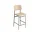 Barová židle Loft 65 cm, dusty green/oak