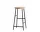 Barová stolička Cornet Low, Powder Coated Steel Soft Black / Solid Oak Oiled