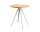 Kavárenský stolek Pyramid Table 21, Ø70 x 74 cm, beige powder coated steel / oiled solid oak