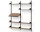 Policová sestava Living Shelf, walnut/black