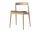 Jídelní židle Kite, white pigmented oak/Sydney light cognac