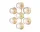 Nástěnné/stropní svítidlo Liila Star, nordic gold/optic clear