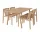 Zahradní souprava Patio se 4 židlemi, untreated solid teak