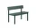 Lavice Linear Steel Bench s opěrkou 110 cm, dark green