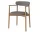 Čalouněná jídelní židle Merge s područkami Oiled Oak, steel grey