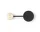 Věšák Afteroom Small, black / brass
