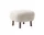Pouf Little Petra ATD1, walnut / Sheepskin Moonlight