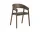 Židle Cover Armchair, refine leather black / stained dark brown