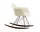 Houpací křeslo Eames Chair RAR, dark maple/pebble