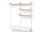 Policová sestava Wardrobe Shelf 3, oak/white