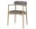 Čalouněná jídelní židle Merge s područkami White Oak, steel grey