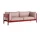 Třímístná pohovka Arbour, wine red lacquered solid beech / Re-Wool 648