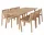 Zahradní souprava Patio se 6 židlemi, untreated solid teak