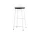 Barová stolička Cornet Low, Cream White Powder Coated Steel / Smoked Oiled Oak