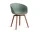 Židle AAC 22 Lacquered Walnut Veneer, fall green