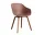 Židle AAC 222 Lacquered Walnut Veneer, soft brick