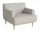 Křeslo Dover, white pigmented oiled oak / Adria beige