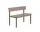 Lavice Linear Steel Bench s opěrkou 110 cm, taupe