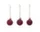 Vánoční baňky Flurry S set 3ks, picante red