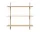 Police Sector Shelf L/L, natural oak/brass