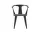Židle In Between SK2, black lacquered oak / Fiord 191