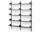 Policová sestava Library Shelf 1900, black ash/black