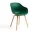 Židle AAC 222 Lacquered Oak Veneer, teal green