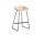 Barová stolička AAS 38 Low Black Powder Coated Steel, pale peach