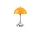 Přenosná lampa Panthella 160 V3, chrome original opal orange