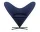 Křeslo Heart Cone Chair, Cosy 2 dark blue