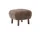 Pouf Little Petra ATD1, walnut / sheepskin Sahara
