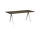 Jídelní stůl Pyramid Table 02, 190 x 85 x 74 cm, beige powder coated steel / smoked solid oak
