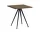 Kavárenský stolek Pyramid Table 21, 70 x 70 x 74 cm, black powder coated steel / smoked solid oak