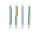 Svíčky Pattern Candle set 4ks, green and blues