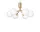 Lustr Apiales 6, brushed brass/opal