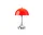 Přenosná lampa Panthella 160 V3, chrome original opal red