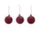 Vánoční baňky Flurry M set 3ks, picante red