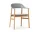 Židle Herit Armchair Oak čalouněná, grey