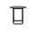 Odkládací stolek Florence Side Table Ø50, black Marquina marble / black