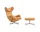 Křeslo Grand Repos s otomanem, leather premium