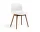 Židle AAC 12 Lacquered Solid Walnut, white